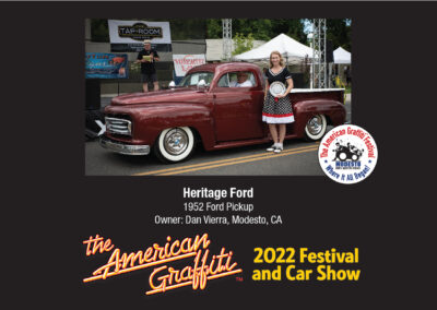 1952 Ford Pickup - 2022 American Graffiti Car Show Winner